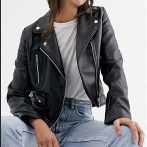 Faux Leather Black Jacket